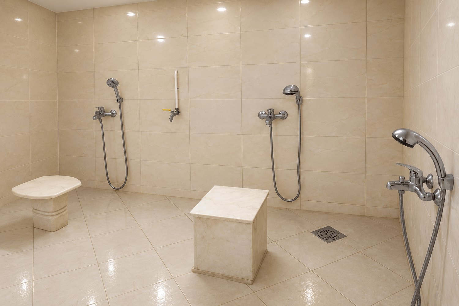Le hammam chauffé au bois