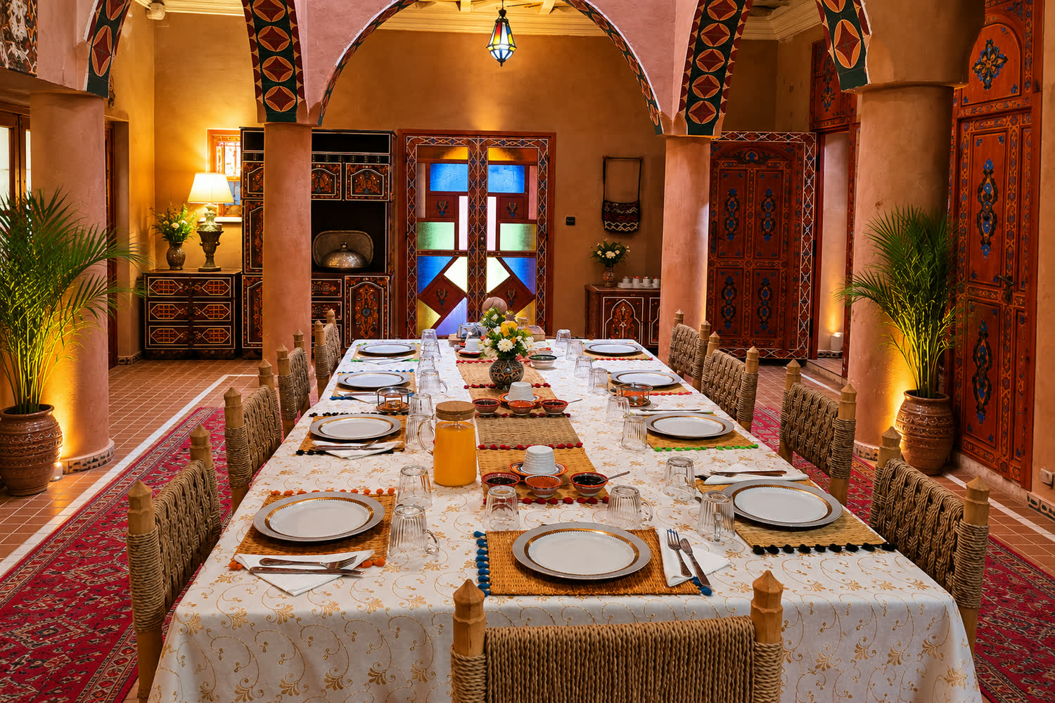 La grande salle à manger du Ksar Bahya
